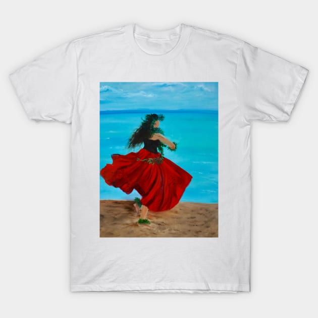 Hula Dance on the Beach T-Shirt by jennyleeandjim